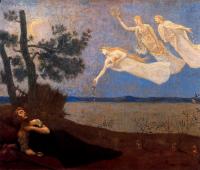 Pierre-Cecile Puvis de Chavannes - The Dream: In his sleep he Saw Love, Glory and Wealth Appear to Him